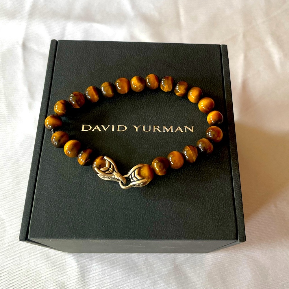 [NOT FOR SALE] DAVID YURMAN TIGER'S EYE SPIRITUAL BEADS BRACELET 8MM